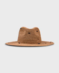 Wandermate Rafia Crochet Tea Black Stitches - Italian handmade hat from Florence | SUPERDUPER