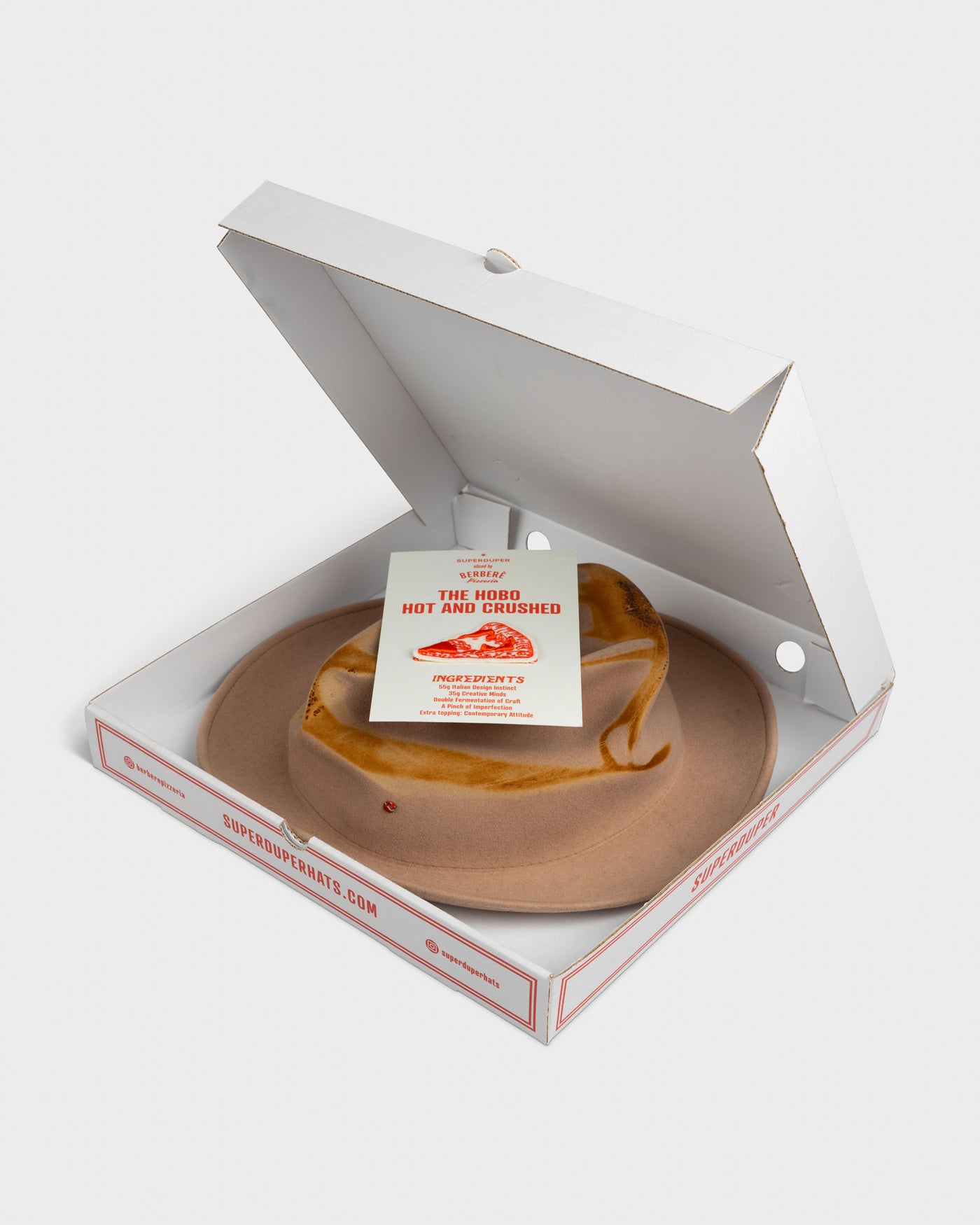 HOBO hat TOASTED BEIGE — SUPERDUPER x Berberè HOT AND CRUSHED