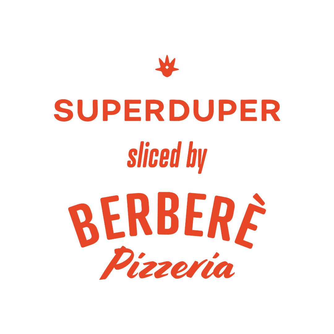 SUPERDUPER sliced by Berberè — collaboration logo